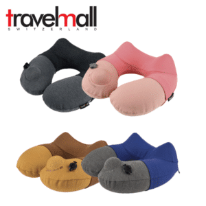 Travelmall 3D 按壓式手動充氣旅行頸枕 (四色選)