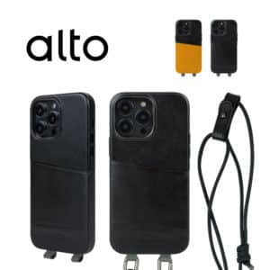 【Alto】 iPhone 14 Pro Max Anello 掛繩皮革手機殼 (2色)