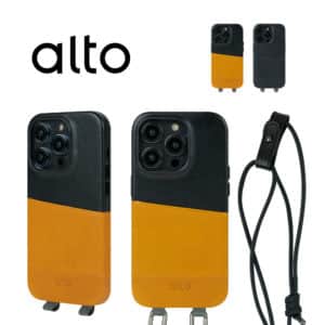 【Alto】 iPhone 14 Pro Anello 掛繩皮革手機殼 (2色)