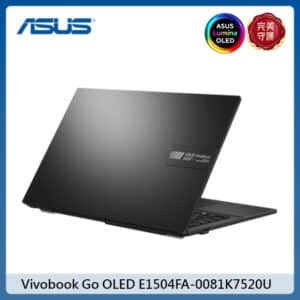 ASUS Vivobook Go 15.6吋OLED筆電 E1504FA-0081K7520U混成黑